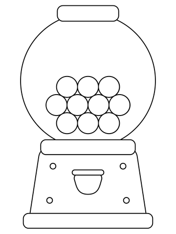 Gumball Machine Coloring Page